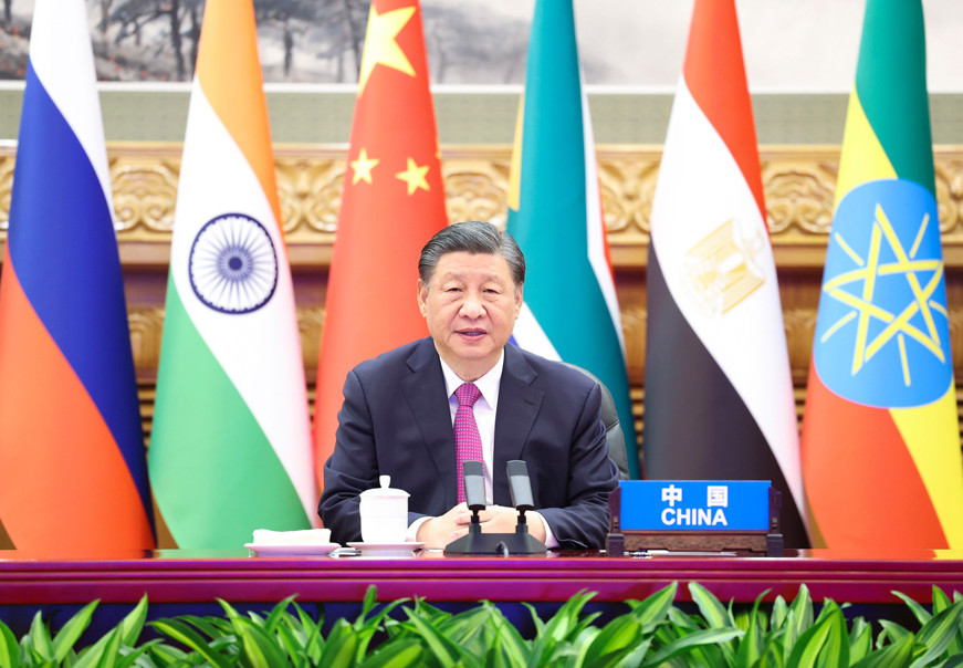 习近平出席金砖国家领导人巴以问题特别视频峰会