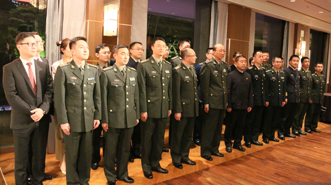 中国校官代表团时隔6年访日  日方举办欢迎酒会