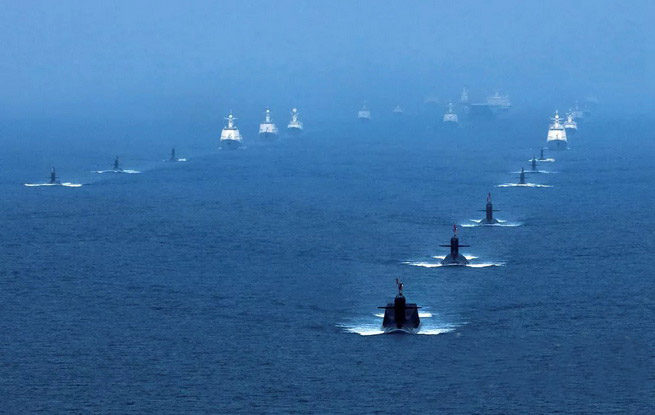 南海海域海上阅兵精彩影像曝光