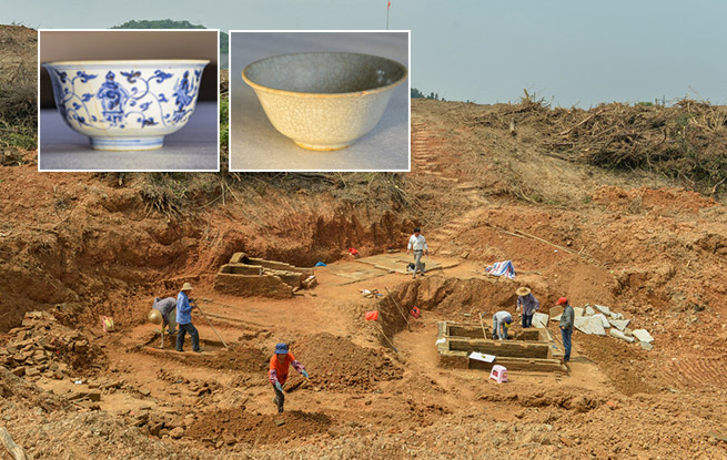 兴工地施工发现古代家族墓葬群