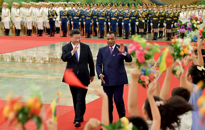 习近平同刚果共和国总统萨苏会谈