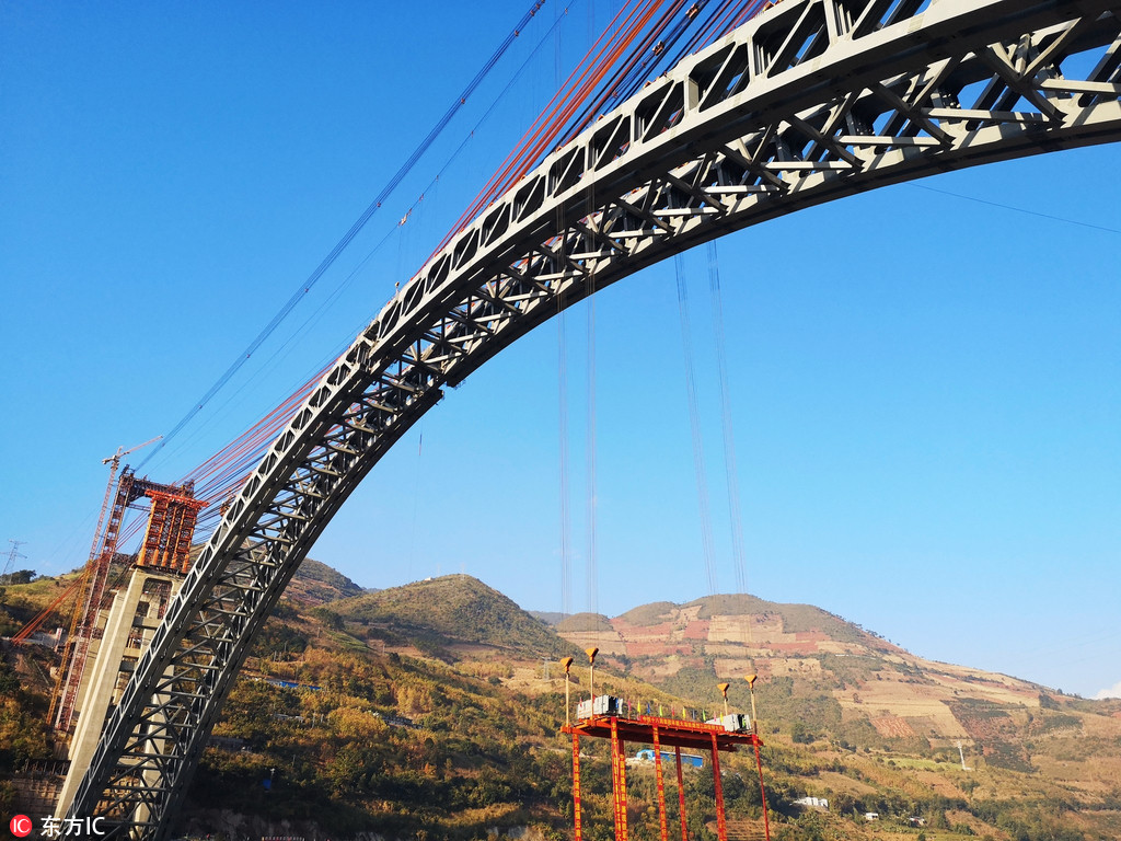 世界最大跨度铁路拱桥顺利合龙【2】